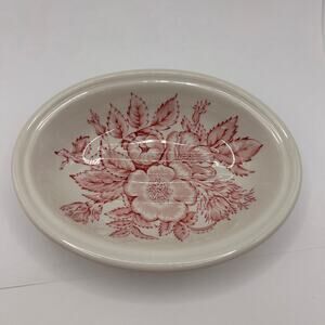 NEW Masons Crabtree & Evelyn London England Vintage Red Transferware Soap Dish